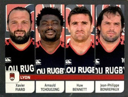 416 Fiard - Tchougong - Bennett - Bonrepaux - LOU Rugby - Panini Sticker Rugby 2012-2013 - French Edition