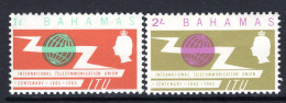 Bahamas 1965 ITU Centenary Set VLHM (SG 262-263) - 1963-1973 Autonomía Interna