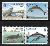 Guernsey 1990 WWF Marine Life Y.T. 499/502 ** - Guernsey