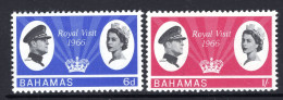 Bahamas 1966 Royal Visit Set LHM (SG 271-272) - 1963-1973 Autonomia Interna
