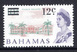 Bahamas 1966 Decimal Currency Overprints - 12c On 10d Public Square HM (SG 281) - 1963-1973 Ministerial Government