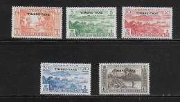 NOUVELLES HEBRIDES  ( DIV - 277 )  1957   N° YVERT ET TELLIER  N°  36/40     N* - Timbres-taxe