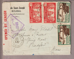 Ozeanien Neu Kaledonien 1943-12-21 Zensurbrief Nach Bedford - Lettres & Documents