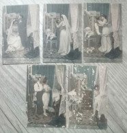 Série De 5 Cartes  Postales "NUIT DE NOCES" - Nozze