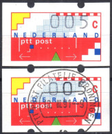 Niederlande Nederland ATM 1 Kleinstwert 5 Cent Postfrisch + Vollstempel Frama Klüssendorf Automatenmarken Etiquetas - Automaatzegels [ATM]