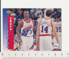 Image Basketball NBA Upper-Deck Trading Card 1993-94 Philadelphia 76ers Hornacek Basket USA 169/5 - Sonstige & Ohne Zuordnung