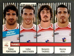 455 Fortassin - Van Staden - Thuries - Veau - Tarbes Pyrénées Rugby - Panini Sticker Rugby 2012-2013 - French Edition