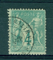 FRANCE / N° 63 TYPE SAGE 4cts VERT OBLITERE - 1876-1878 Sage (Type I)