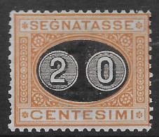 Italia Italy 1890 Regno Segnatasse Mascherine C20 Su C1 Sa N.S18 Nuovo MH * - Impuestos