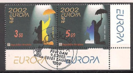 Kroatien (2002)  Mi.Nr.  610 + 611  Gest. / Used  (3fg02)  EUROPA / Paar - Pair - Croazia