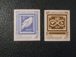 NATIONS-UNIES VIENNE YT129/130 - 40e ANNIVERSAIRE DE L'A.P.N.U.** - Unused Stamps