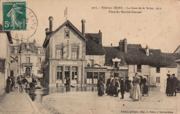 10 , Cpa  BAR Sur SEINE , 9203 , La Crue De La Seine , 1910 , Place Du Marché Couvert (03628.MS3)) - Bar-sur-Seine