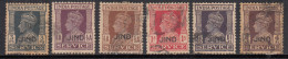 6 Diff., Used Jind SERVICE KGVI Series, 1939-1943, British India - Jhind