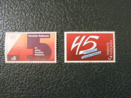 NATIONS-UNIES VIENNE YT108/109 - 45e ANNIVERSAIRE DES NATIONS-UNIES** - Unused Stamps