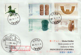 2023. CHINA. National Archaeological Site ,set Of 4 Stamps On Letter From Suzhou Ro Andorra, With Arrival Postmark - Archaeology