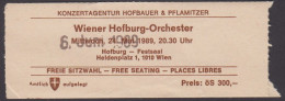 1989 - WIENER HOFBURG ORCHESTER - Tickets D'entrée