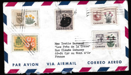 CANADA 1964 1965    Lettre Par Avion Canada St Cyr  Timbres Oblitérés - Gebraucht