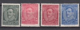 Yugoslavia Kingdom, King Alexander 1932,1934 Mi#241-242 And Mi#283-284 Mint Hinged - Ungebraucht
