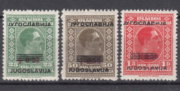 Yugoslavia Kingdom 1933 Mi#269-271 Mint Hinged - Nuevos