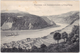 Assmannshausen  Rhein Rüdesheim (Rhein) Künstlerkarte Panorama Mit Umgebung 1910 - Ruedesheim A. Rh.