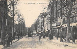 Asnières Sur Seine       92            La Grande Rue.  Tramway     N° 75       (voir Scan) - Asnieres Sur Seine