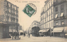Asnières Sur Seine       92            La Grande Rue.  Tramway. Boulangerie         N° 1743      (voir Scan) - Asnieres Sur Seine