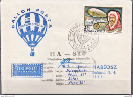 Hungary Ballon Post Cover From 1983 - Autres (Air)