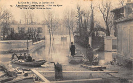 Asnières Sur Seine       92        Inondations  De  1910.  Rue D'Anjou Et Des Ajoux  Poste De Garde          (voir Scan) - Asnieres Sur Seine