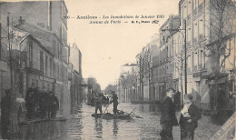 Asnières Sur Seine       92        Inondations  De  1910.  Avenue De Paris     N° 190         (voir Scan) - Asnieres Sur Seine