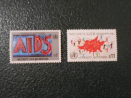 NATIONS-UNIES VIENNE YT 104/105 LUTTE MONDIALE CONTRE LE SIDA** - Unused Stamps