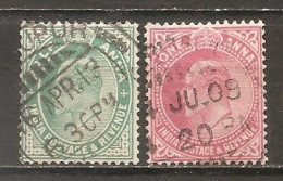 India Inglesa -  Nº Yvert 74-75 (usado) (o) - 1902-11 King Edward VII