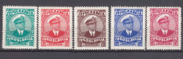 Yugoslavia Kingdom, King Alexander 1935 Mi#315-319 Mint Hinged - Neufs