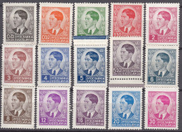Yugoslavia Kingdom 1939 Mi#393-407 Mint Hinged - Unused Stamps