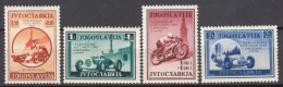 Yugoslavia Kingdom, 1939 Cars, Auto-races Mi#381-384 Mint Hinged - Nuevos