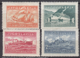 Yugoslavia Kingdom 1939 Navy Boats Mi#385-388 Mint Hinged - Nuevos