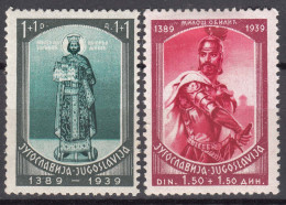 Yugoslavia Kingdom 1939 Mi#379-380 Mint Hinged - Unused Stamps