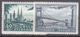 Yugoslavia Kingdom 1940 Airmail Mi#426-427 Mint Hinged - Ongebruikt
