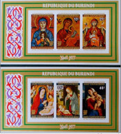 Burundi 1977 OCBnr Bloc 101A-102A *** MNH  ND Ongetand Cote 12 € Noel Kerstmis Christmas - Blocks & Kleinbögen