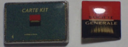 Lot De 2 Pin's Societe Generale. Carte Kit BANQUE Logo Petit Modèle - Banken