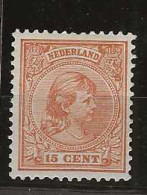 1891 MH/* Nederland NVPH 39 - Unused Stamps