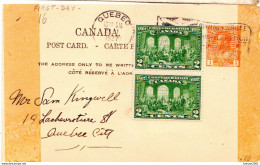 Postal History Cover: Canada Postal Stationery Card From 1927 - Storia Postale