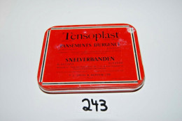C243 Ancienne Boite En Métal - Tensoplast Pansement D'urgence - Vintage - Boxes