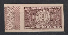 SENEGAL - 1935 - Taxe TT N°YT. 26a - 30c Brun - Non Dentelé / Imperf. - Neuf Luxe ** / MNH / Postfrisch - Timbres-taxe