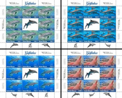 Guinea Bissau 2020, Animals, Dolphins, 4sheetlet - Dolphins