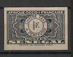 SENEGAL - 1935 - Taxe TT N°YT. 29a - 1f Noir - VARIETE Non Dentelé / Imperf. - Neuf Luxe ** / MNH / Postfrisch - Timbres-taxe