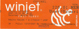 Ticket Billet Billet -- Mexico - Cozumel - 2021 - Welt