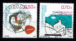 Luxembourg 2007 - YT 1702/1703  - Culture, Le Rockhal, Centre Musical - Le Musée D'Art Moderne - Used Stamps