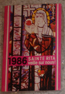 Petit Calendrier Poche Livret 1986 Sainte Rita - 12 Pages - Petit Format : 1981-90