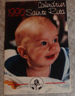 Petit Calendrier Poche Livret 1990 Sainte Rita - 12 Pages - Petit Format : 1981-90