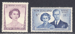 New Zealand 1958 Royal Visit, Mint Mounted, Sc# 285-286, SG , Mi - Ungebraucht